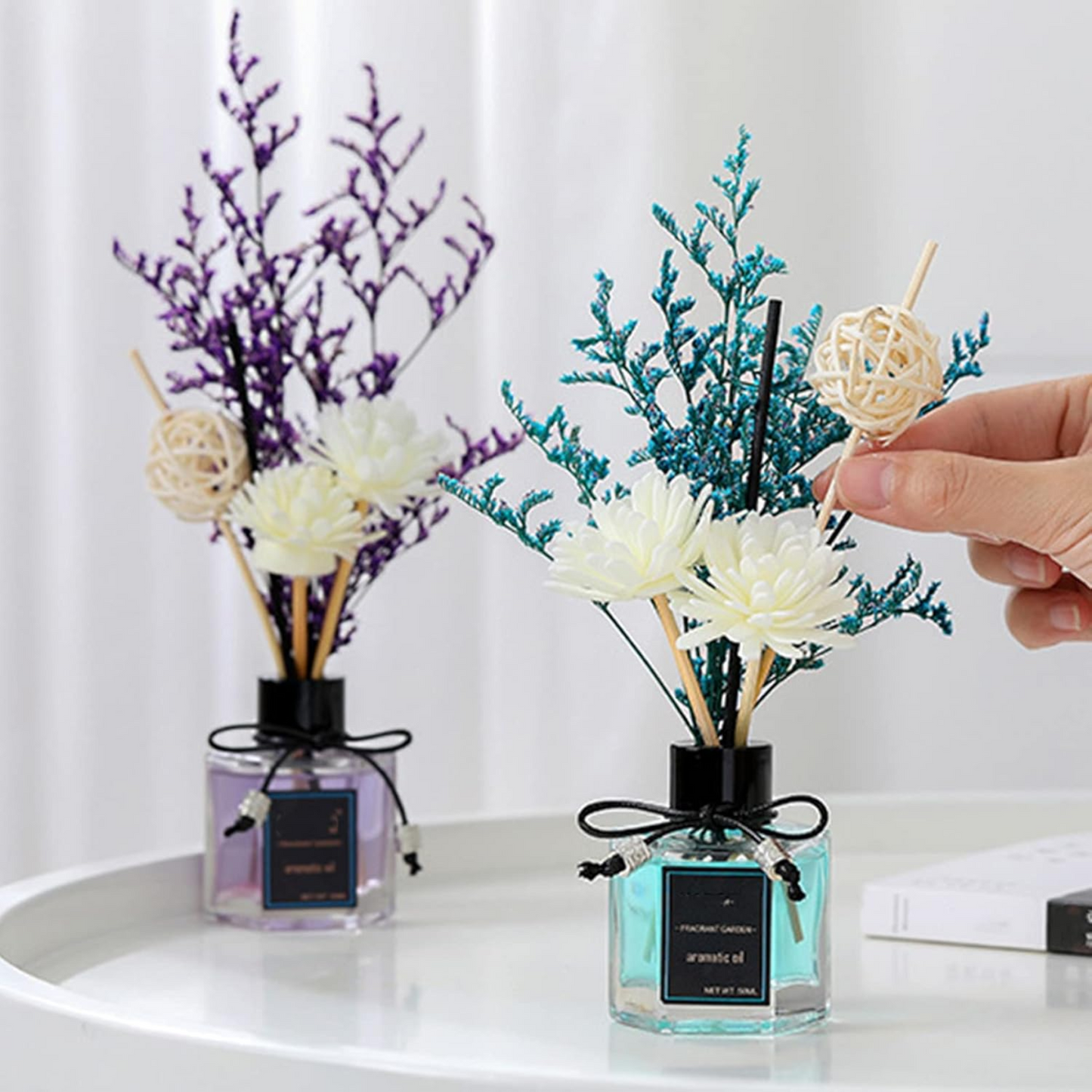 Difusor Aceite Aromático Flores Hogar