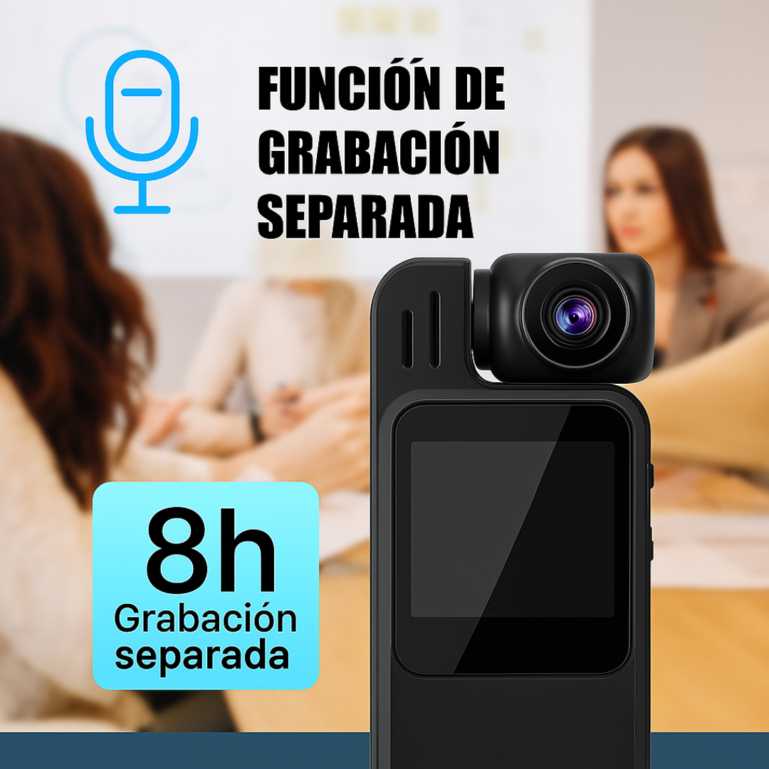Videocámara Corporal 1080p Con Pantalla