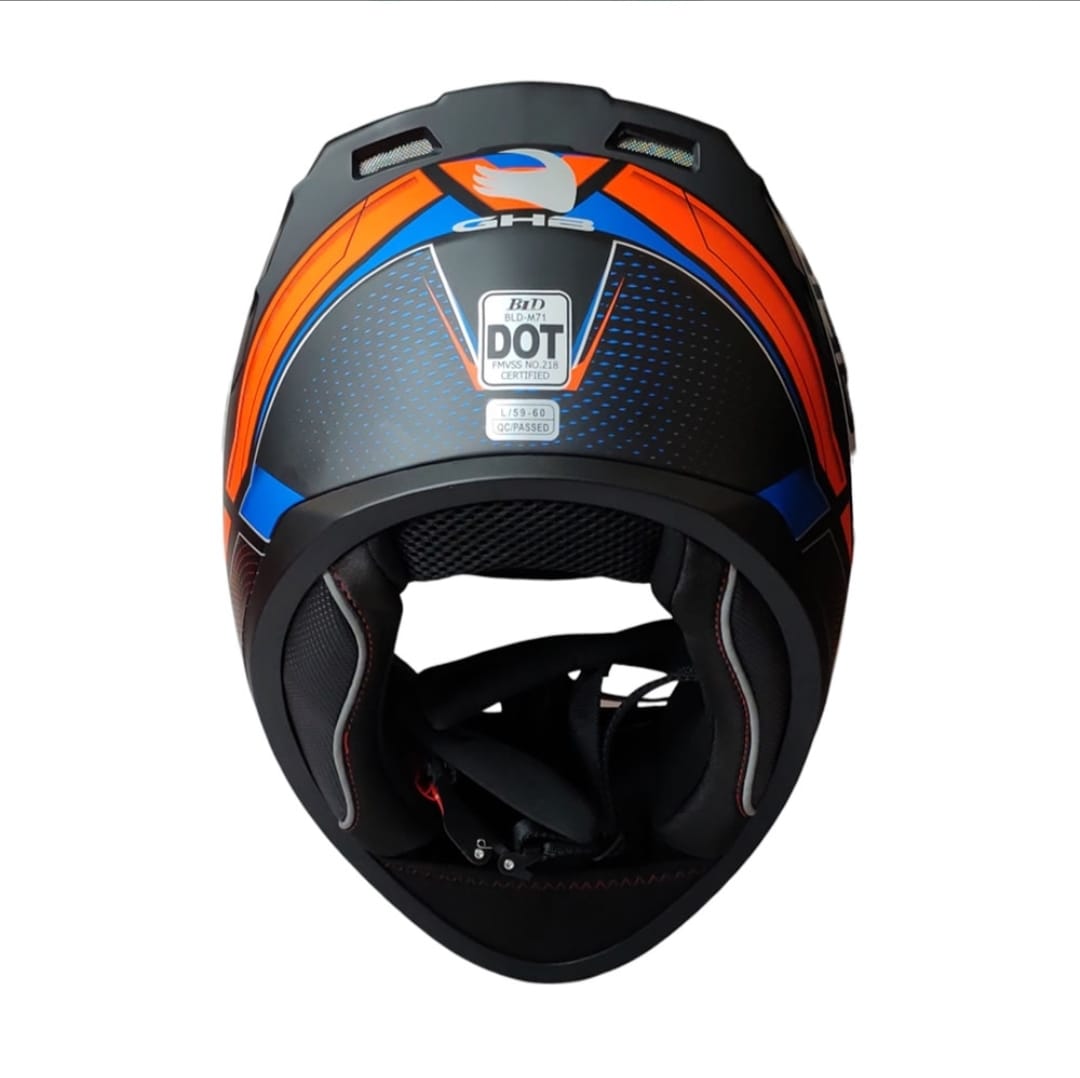 Casco GHB M71 SOUR BLANCO NARANJA AZUL MATTE
