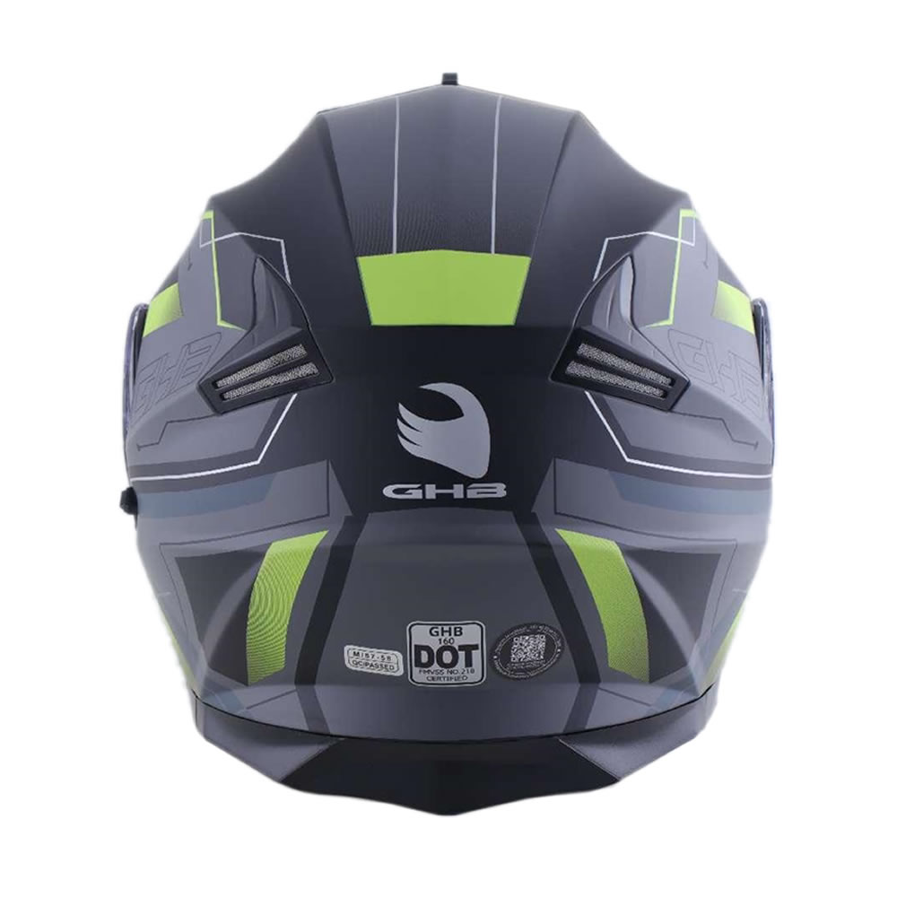 CASCO ABATIBLE GHB 160 STRAITS NEGRO AMARILLO MATTE