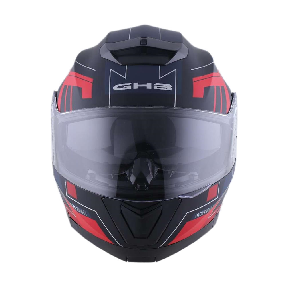 CASCO ABATIBLE GHB 160 STRAITS NEGRO ROJO MATE