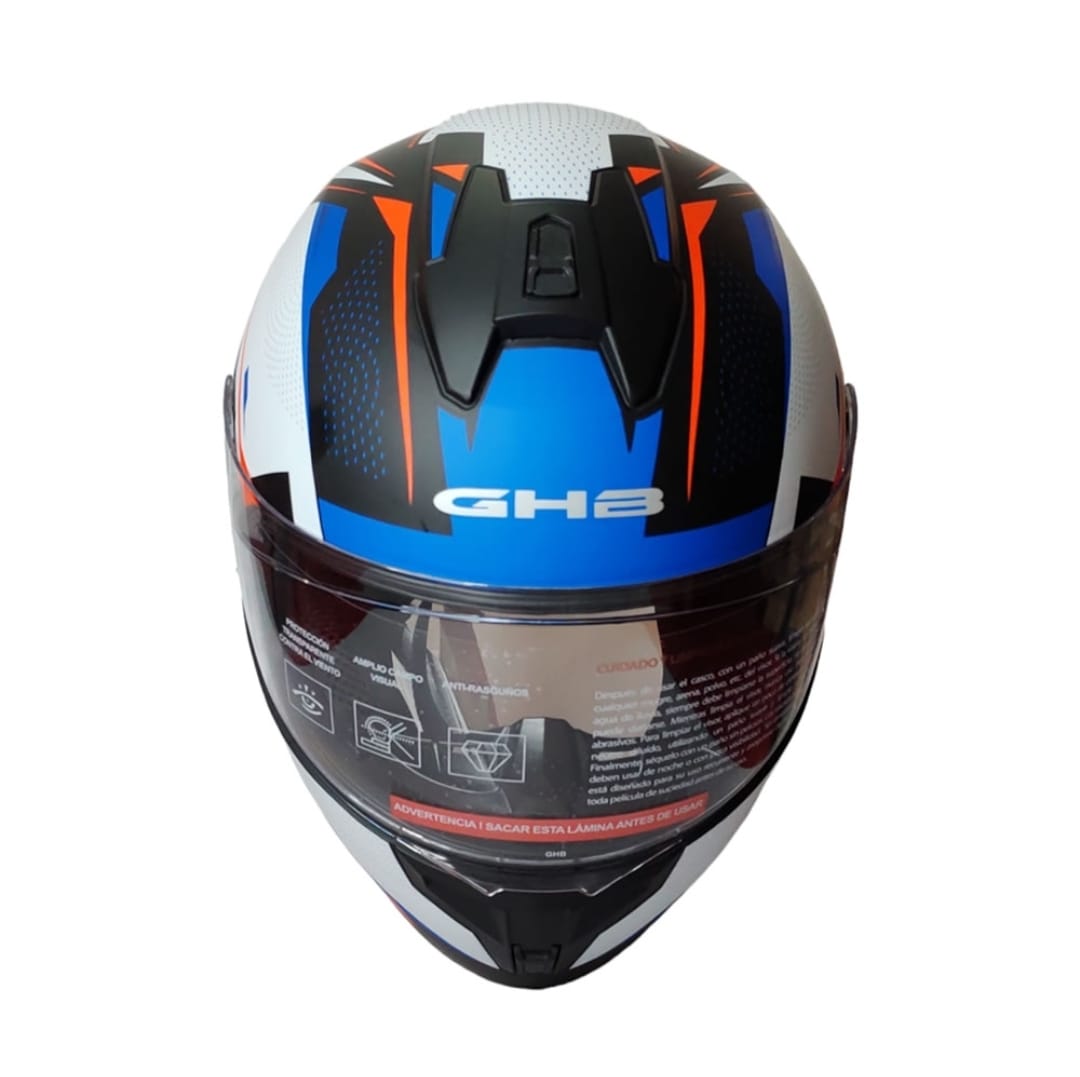 Casco GHB M71 SOUR BLANCO NARANJA AZUL MATTE